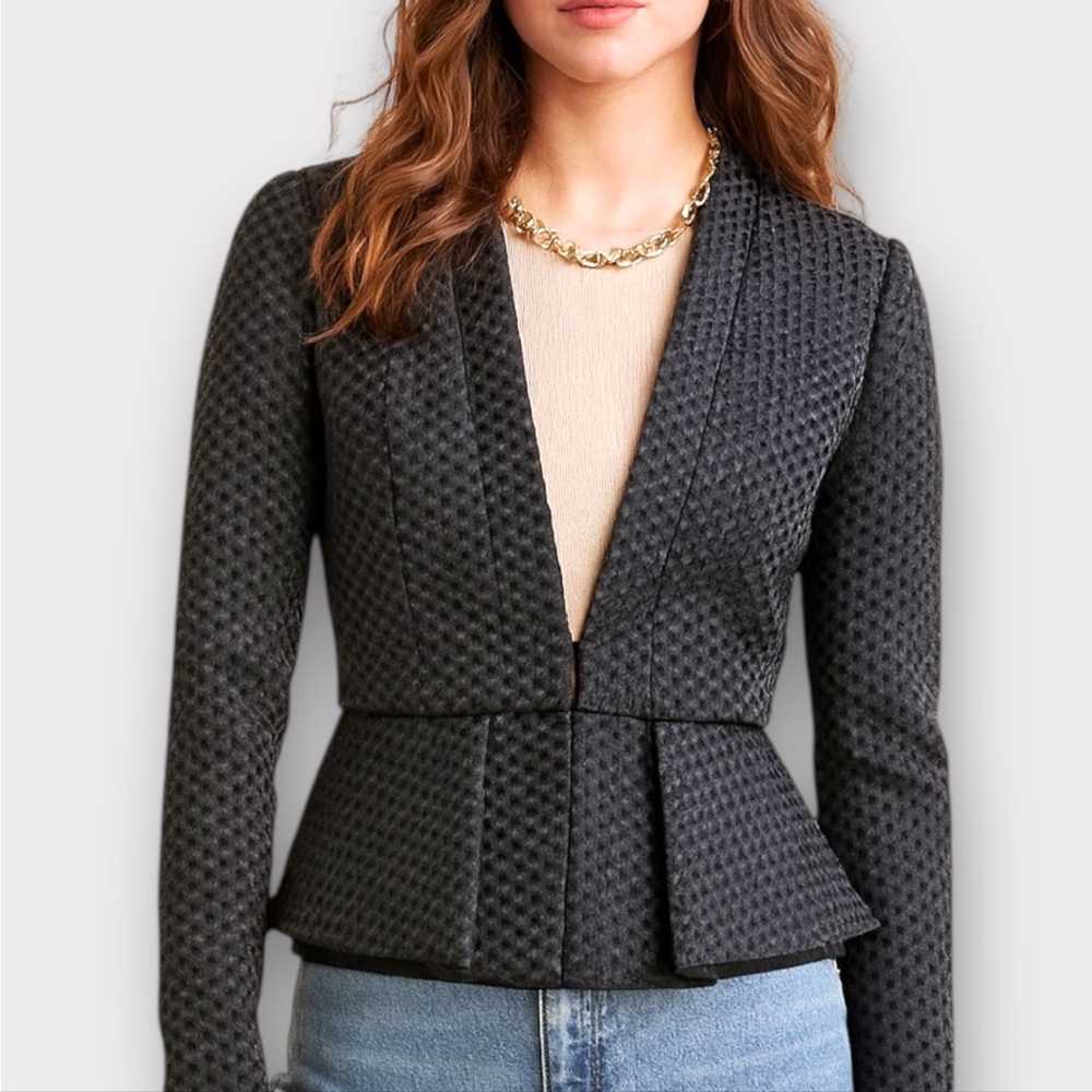 H&M Black Peplum Waist Jacket